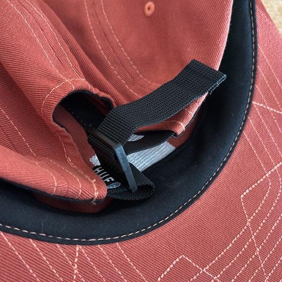 NWT Huf Hat Overdyed Volley Orange 5-Panel With Buckle Adjustable Back OS - Picture 9 of 10